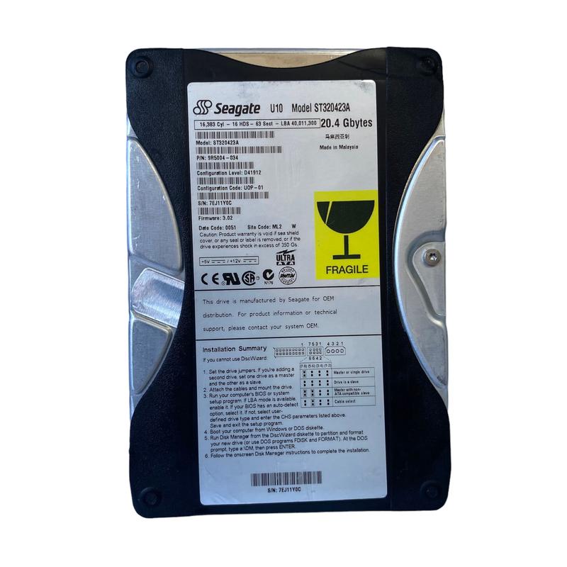 Disco Rigido Interno Hd Ide Seagate 20gb 3.5 P/ Pc / Maquinas